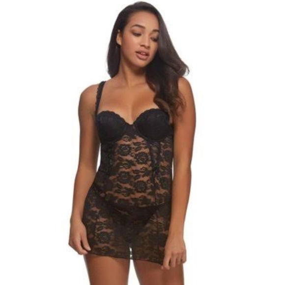 Gilligan & O'Malley Lace Chemise w/ panties - Picture 1 of 9